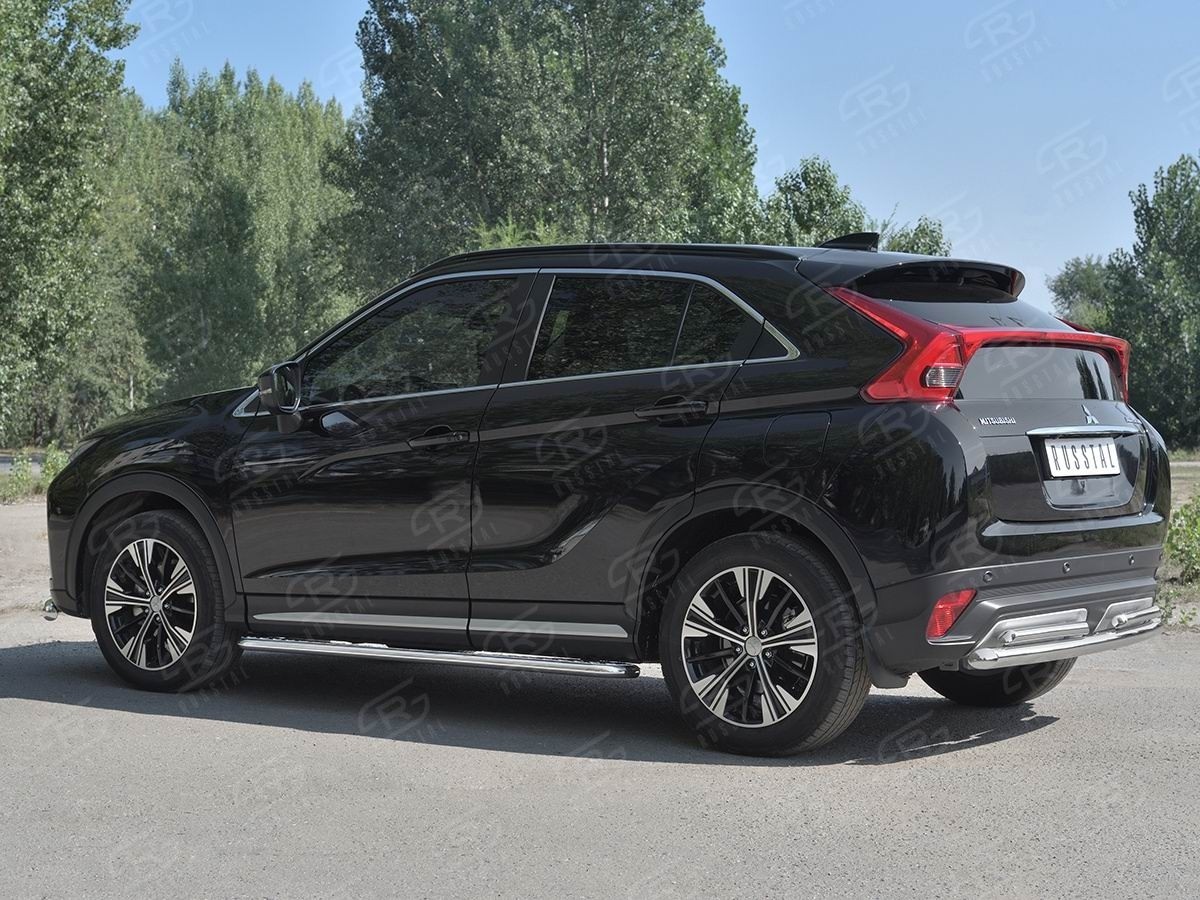 Руссталь MEZ-003051 защита заднего бампера d63 дуга-d42х2 дуга на Mitsubishi Eclipse Cross 2018- 