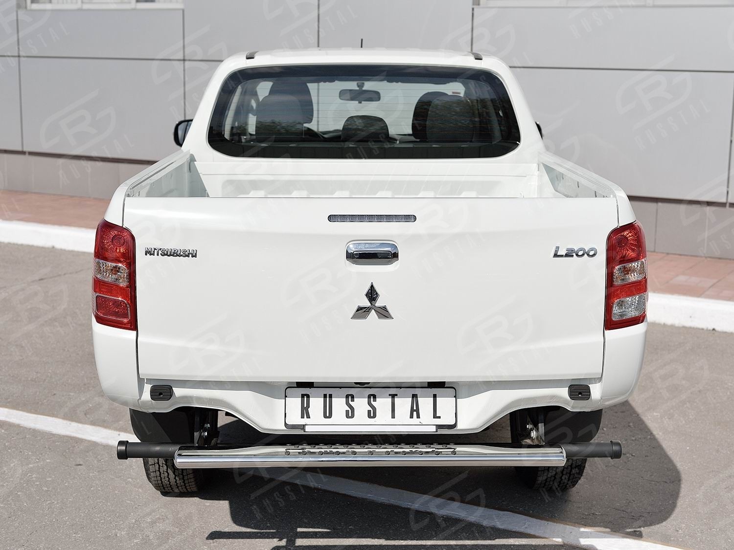 Руссталь ML2Z-002252 защита заднего бампера 120х60 с проступью на Mitsubishi L200 2015-