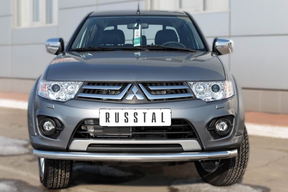 Руссталь MLZ-002034 защита переднего бампера d63 (секции) на Mitsubishi L200 2014-