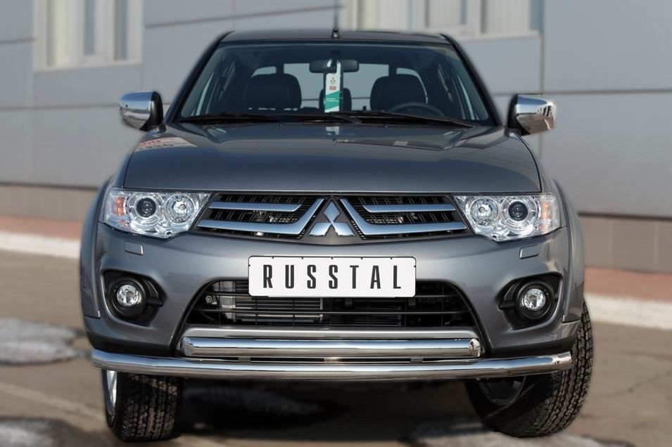 Руссталь MLZ-002035 защита переднего бампера d63 (секции) d63 (дуга) на Mitsubishi L200 2014-