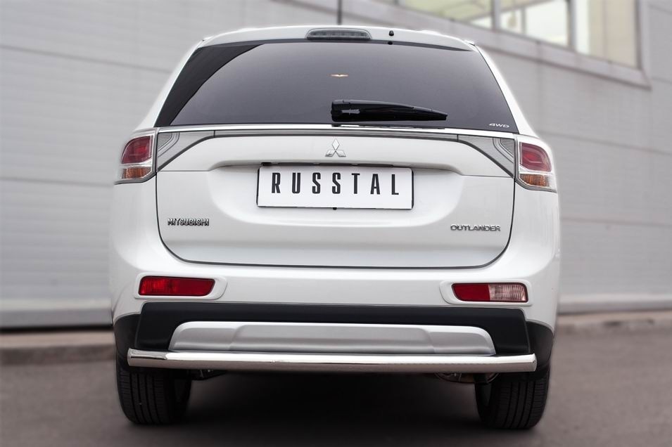 Руссталь MORZ-001906 защита заднего бампера d63 (секции) на Mitsubishi Outlander 2014