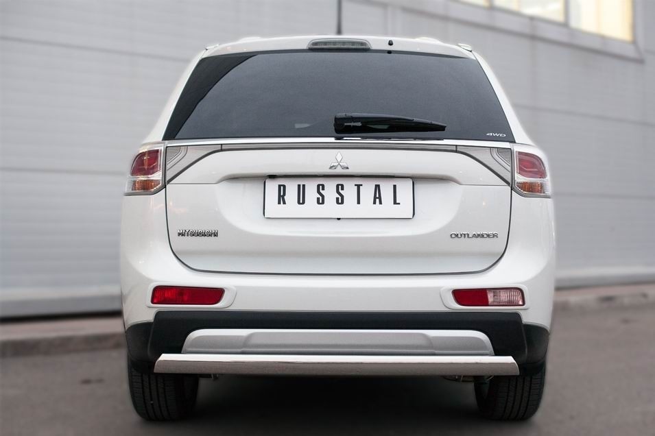 Руссталь MORZ-001908 защита заднего бампера d75х42 (дуга) на Mitsubishi Outlander 2014