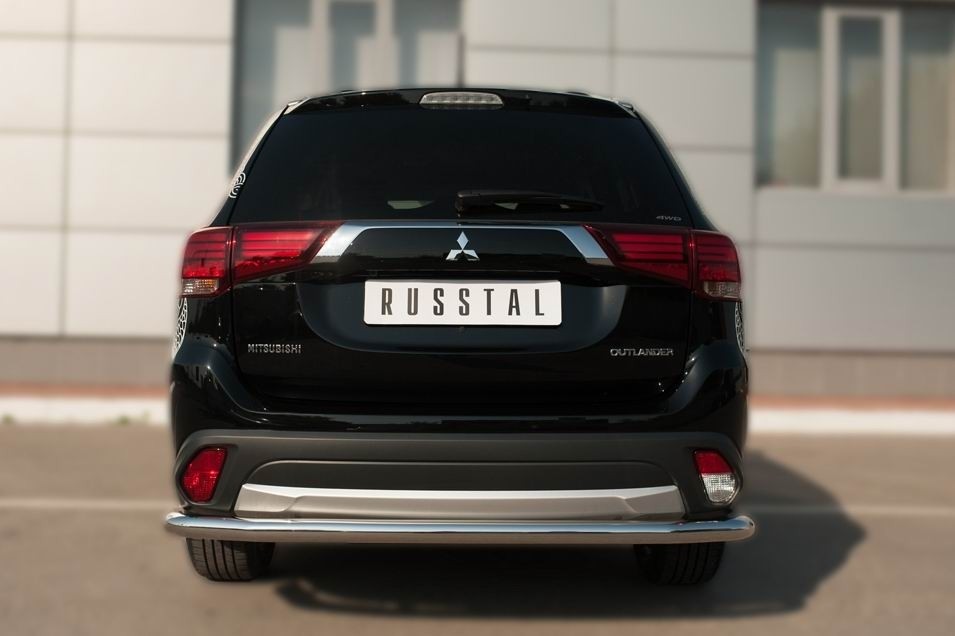 Руссталь MOZ-002115 защита заднего бампера d63 (секции) на Mitsubishi Outlander 2015-