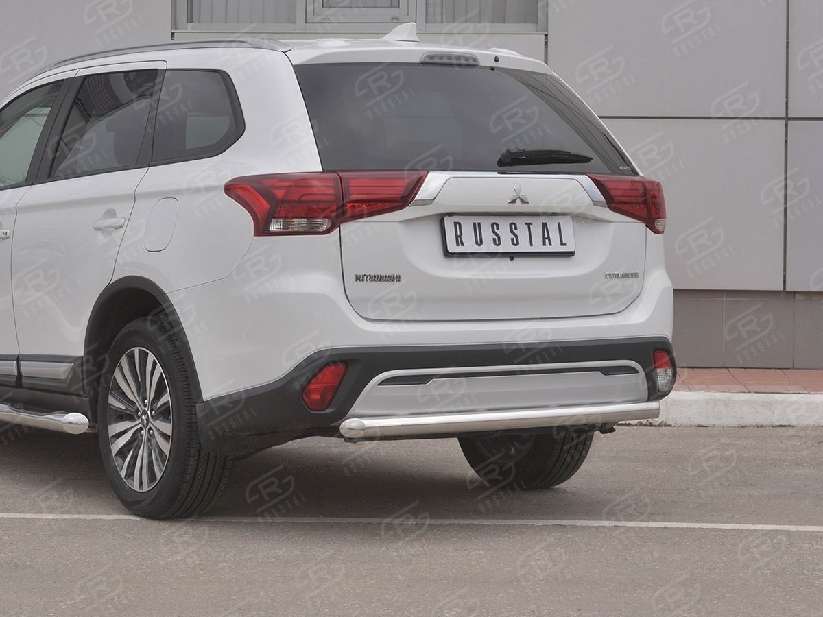 Руссталь MOZ-003209 защита заднего бампера d63 (дуга) на Mitsubishi Outlander 2018-