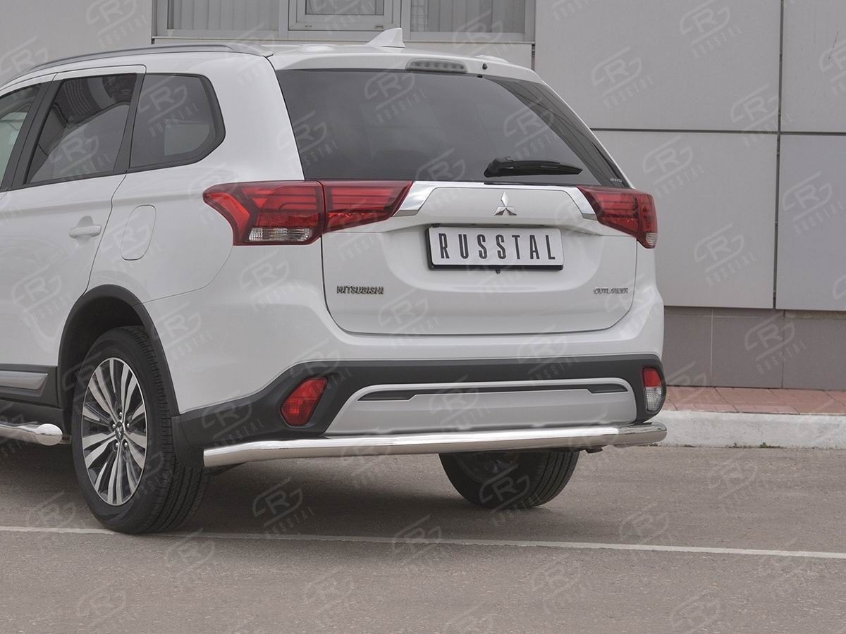 Руссталь MOZ-003211 защита заднего бампера d63 (секции) на Mitsubishi Outlander 2018-