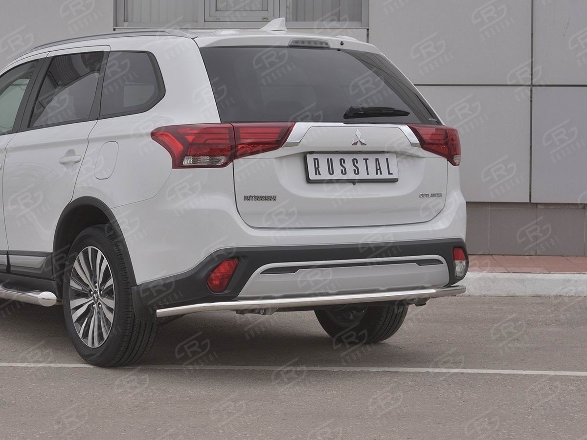 Руссталь MOZ-003212 защита заднего бампера d42 (секции) на Mitsubishi Outlander 2018-