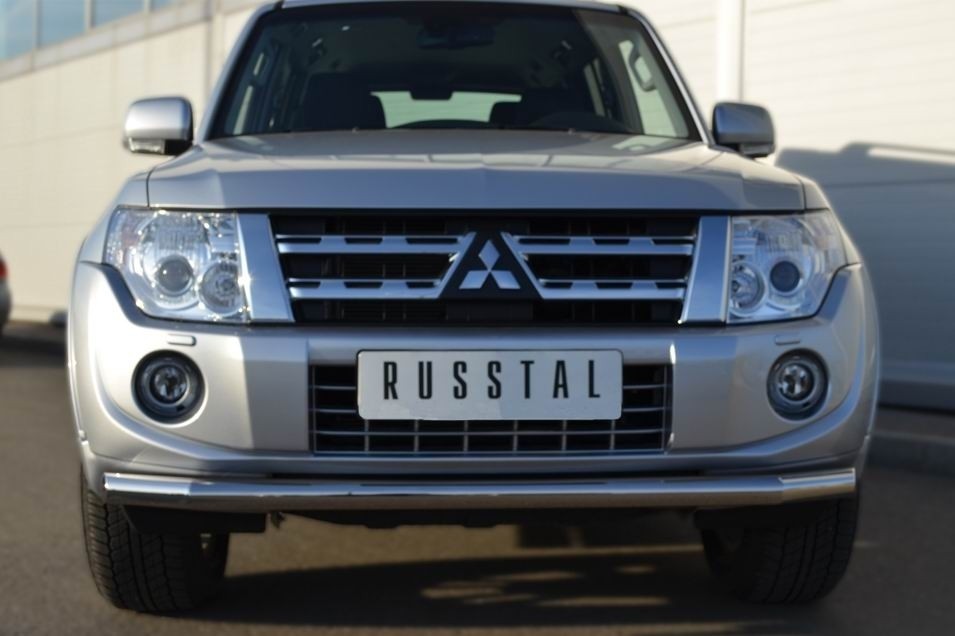 Руссталь MP4Z-001035 защита переднего бампера d63 (секции) на Mitsubishi Pajero 4 2012-2014