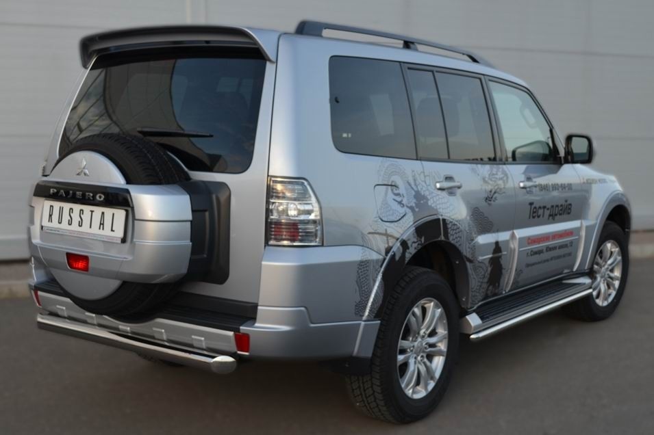 Руссталь MP4Z-001040 защита заднего бампера d63 (дуга) на Mitsubishi Pajero 4 2012-2014