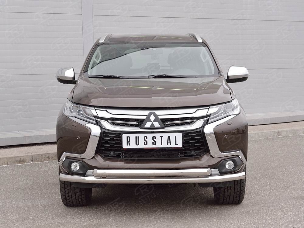 Руссталь MPJSZ-002484 защита переднего бампера d63 секция-d63 дуга на Mitsubishi Pajero Sport 2016