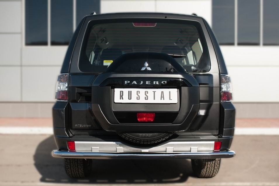 Руссталь MPZ-002050 защита заднего бампера d63 (секции) на Mitsubishi Pajero 4 2014-