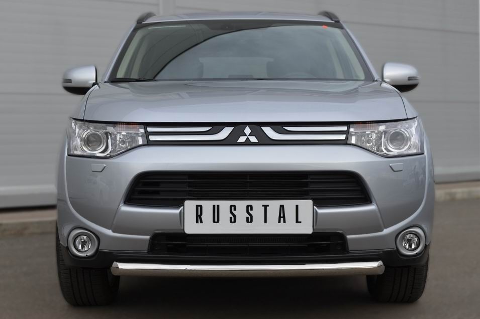 Руссталь MRZ-001047 защита переднего бампера d63 (дуга) на Mitsubishi Outlander 2012-