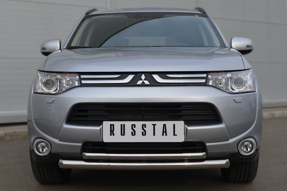 Руссталь MRZ-001048 защита переднего бампера d63/42(дуга) на Mitsubishi Outlander 2012-