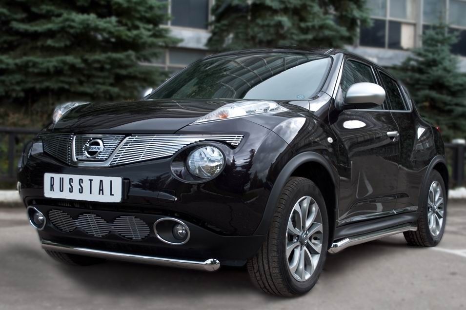 Руссталь NJ4T-000884 защита порогов d63 на Nissan Juke 4х4 2010-