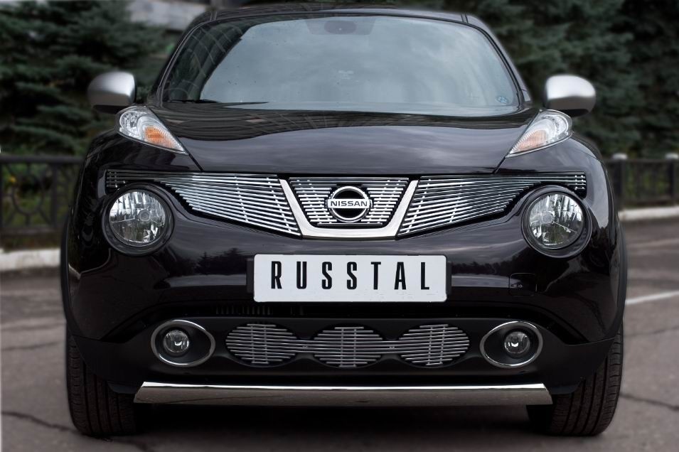 Руссталь NJ4Z-000882 защита переднего бампера d75х42 овал на Nissan Juke 4х4 2010-