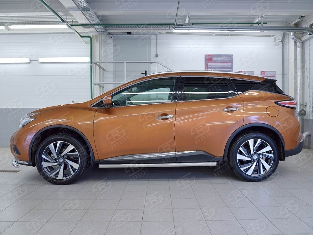 Руссталь NMUT-0024061 пороги труба d63 (со скошенными торцами) на Nissan Murano 2016