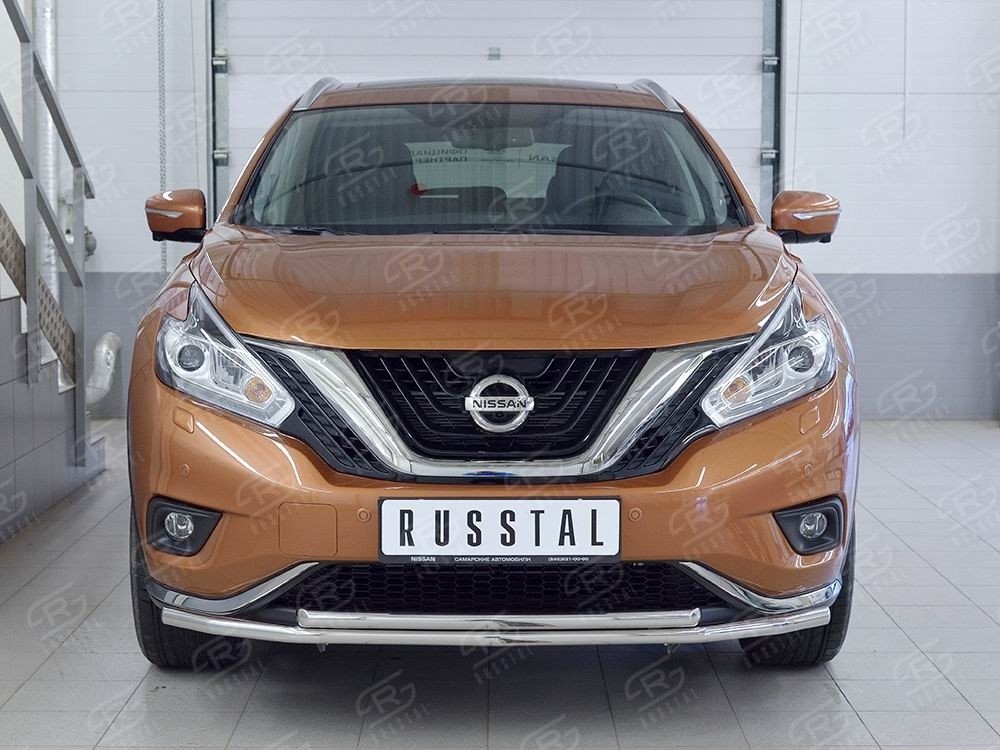 Руссталь NMUZ-002405 защита переднего бампера d42 секция-d42 дуга на Nissan Murano 2016