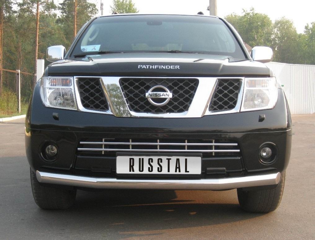 Руссталь NPZ-000352 защита переднего бампера d76 на Nissan Pathfinder 4 2004-2009