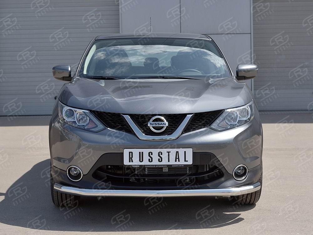 Руссталь NQAZ-002307 защита переднего бампера d63 секция на Nissan Qashqai 2015 SPB