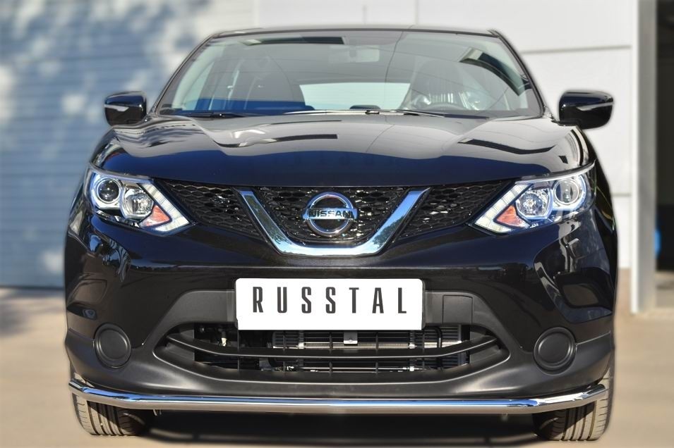 Руссталь NQQZ-001785 защита переднего бампера d42 (секции) на Nissan Qashqai 2014-