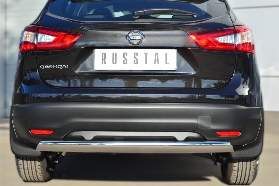 Руссталь NQQZ-001799 защита заднего бампера d75х42 (дуга) на Nissan Qashqai 2014-