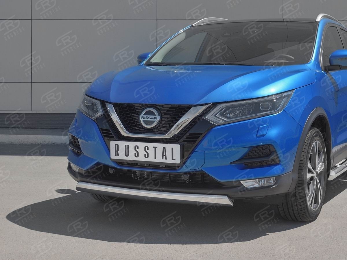 Руссталь NQSZ-003245 защита переднего бампера d75х42 дуга на Nissan Qashqai 2019-