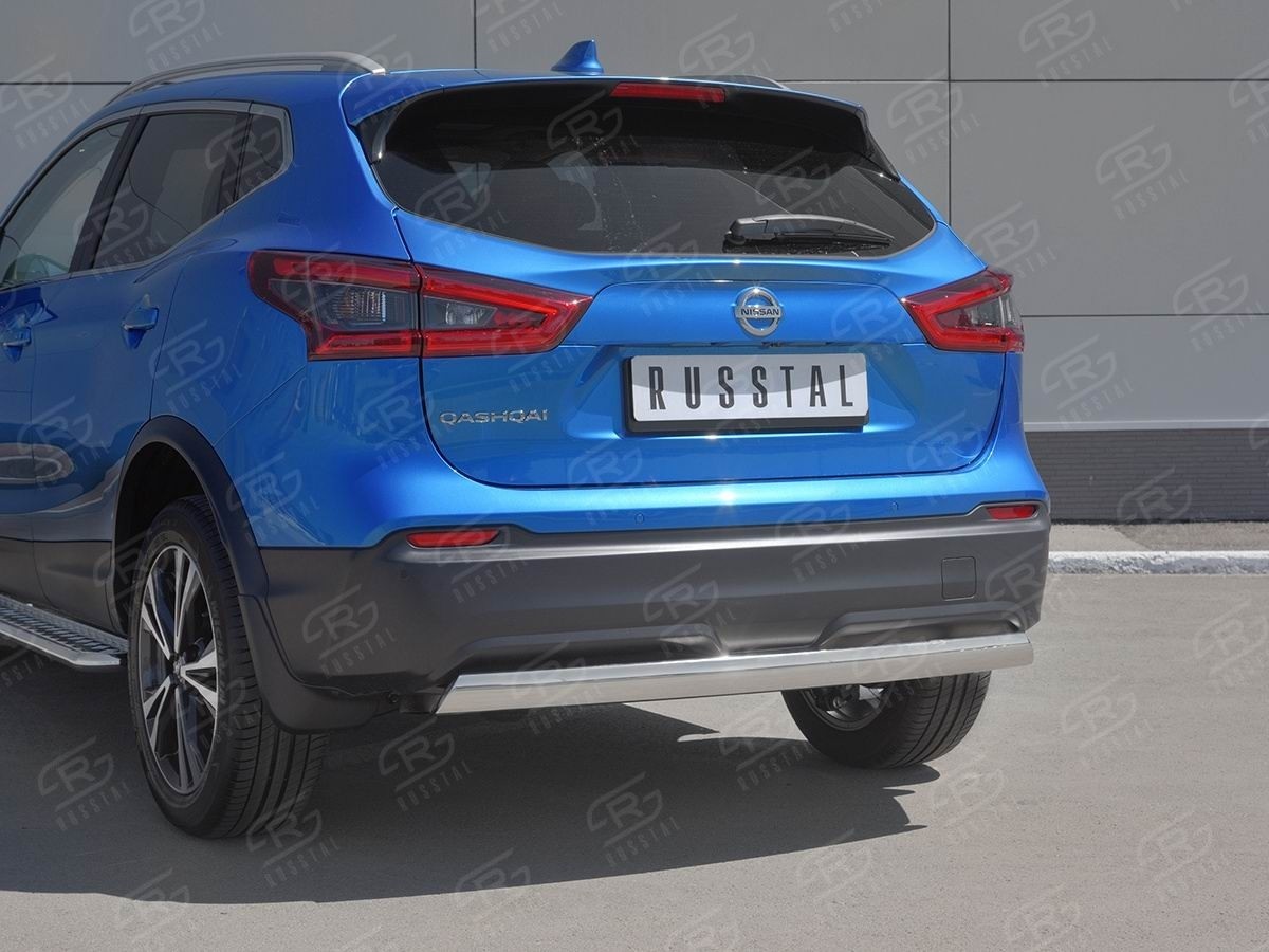 Руссталь NQSZ-003251 защита заднего бампера d75х42 дуга на Nissan Qashqai 2019-