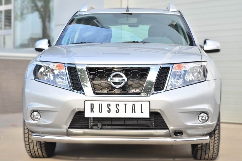 Руссталь NTRZ-001786 защита переднего бампера d63 (секции) на Nissan Terrano 2014-