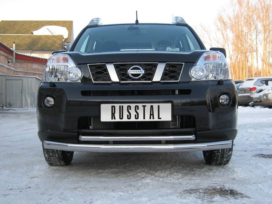 Руссталь NXZ-000098 защита переднего бампера d63/42 на Nissan X-Trail 2007-2010