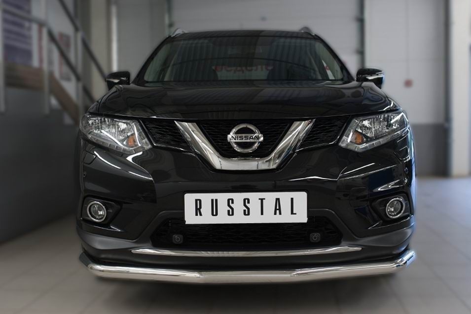 Руссталь NXZ-002083 защита переднего бампера d63 (секции) на Nissan X-Trail 2015