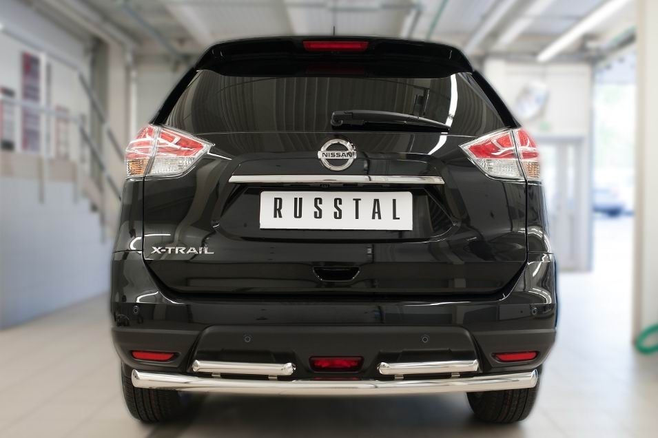 Руссталь NXZ-002093 защита заднего бампера d63 (дуга) d42х2 (дуга) на Nissan X-Trail 2015