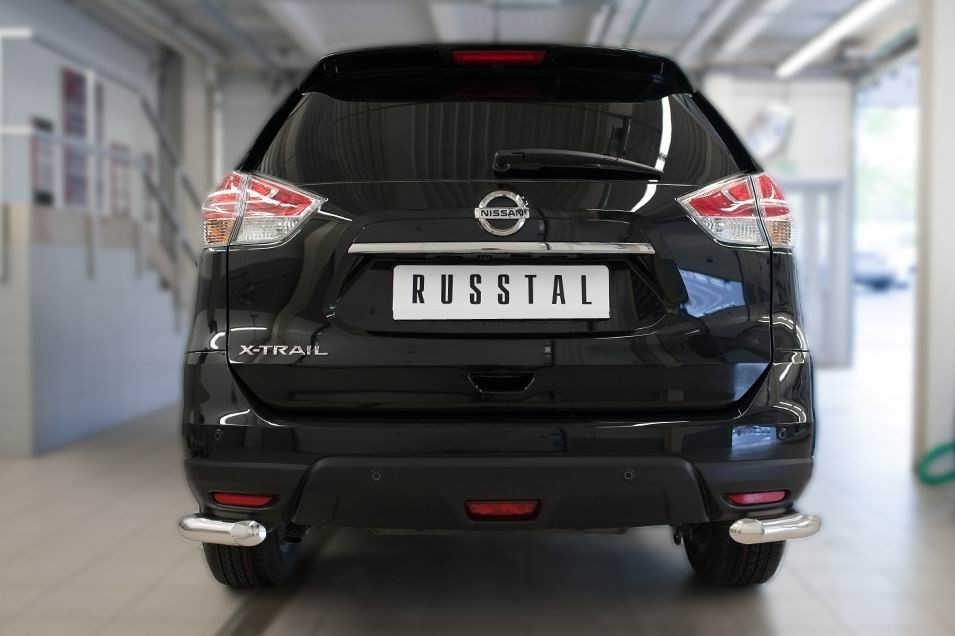 Руссталь NXZ-002095 защита заднего бампера уголки d63(секции) на Nissan X-Trail 2015