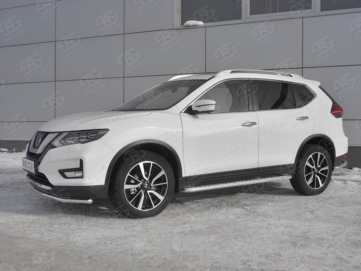 Руссталь NXZ-003149 защита переднего бампера d42 секции на Nissan X-Trail (T32) 2018-