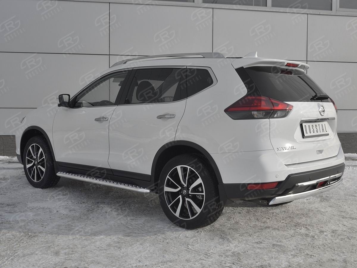 Руссталь NXZ-003158 защита заднего бампера d75х42 дуга на Nissan X-Trail (T32) 2018-