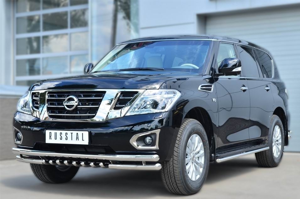 Руссталь PATT-001732 защита порогов d42 на Nissan Patrol 2014-