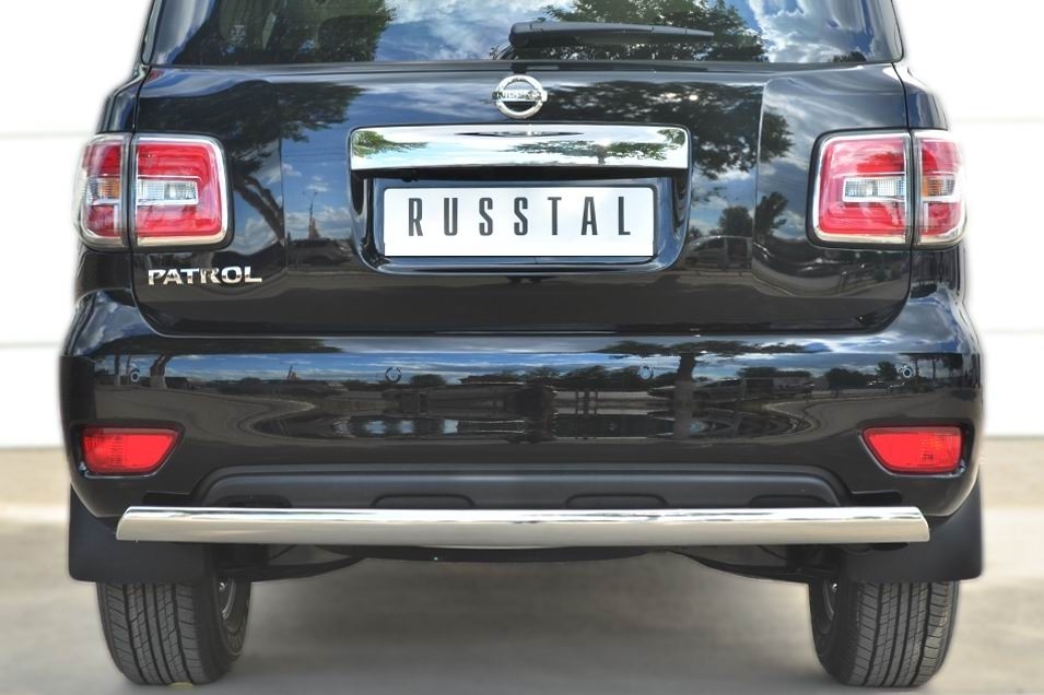 Руссталь PATZ-001736 защита заднего бампера d75х42 (дуга) на Nissan Patrol 2014-