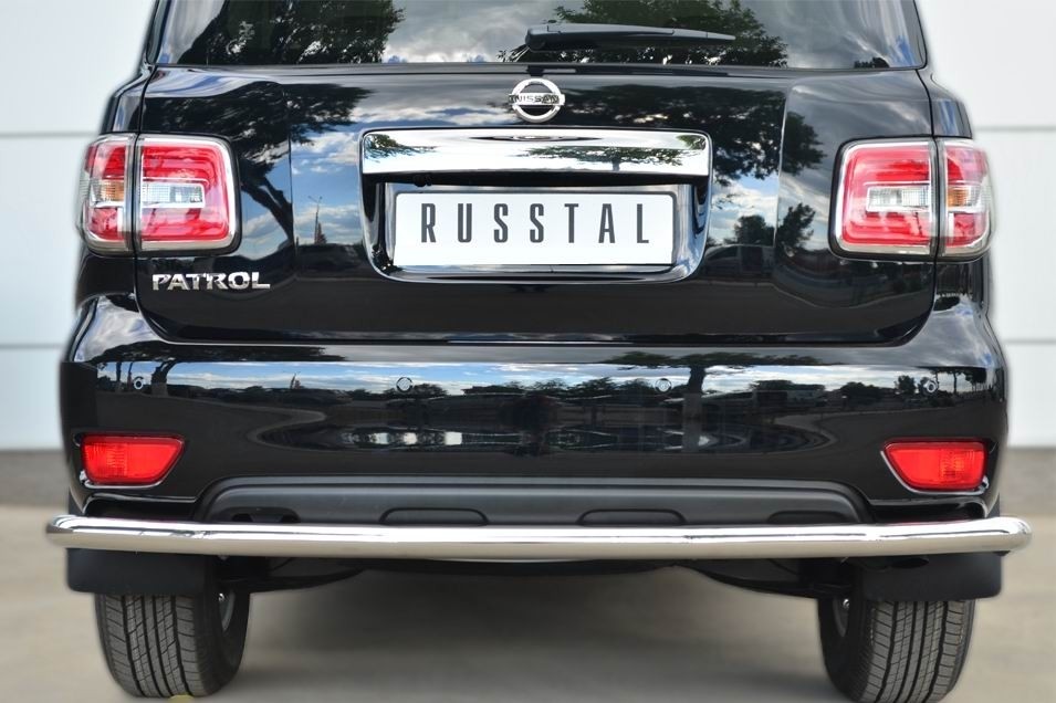 Руссталь PATZ-001737 защита заднего бампера d63 (секции) на Nissan Patrol 2014-