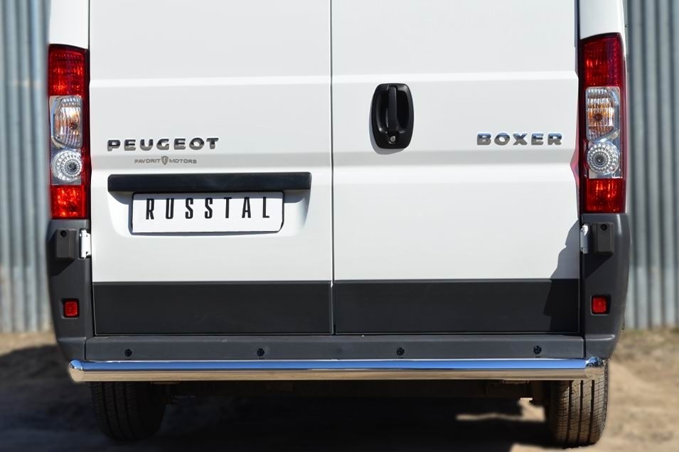 Руссталь PBZ-001658 защита заднего бампера d76 (прямая) на Peugeot Boxer L1H1 2012-