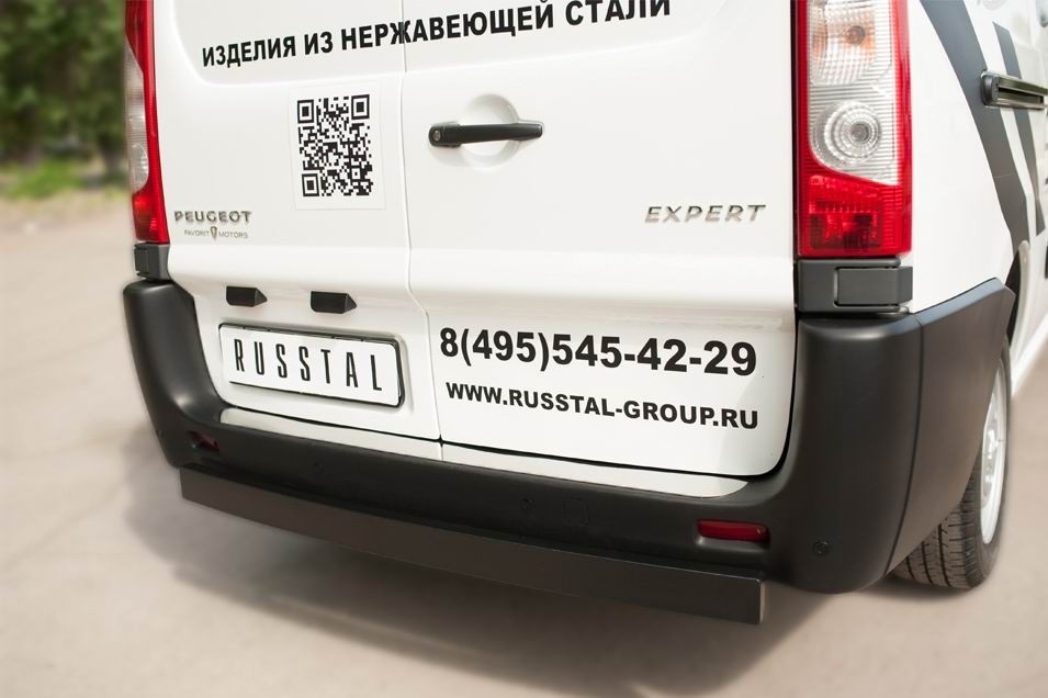 Руссталь PEXZ-002121 защита заднего бампера d80х40 (профиль ЧМ) на Peugeot Expert 2007-