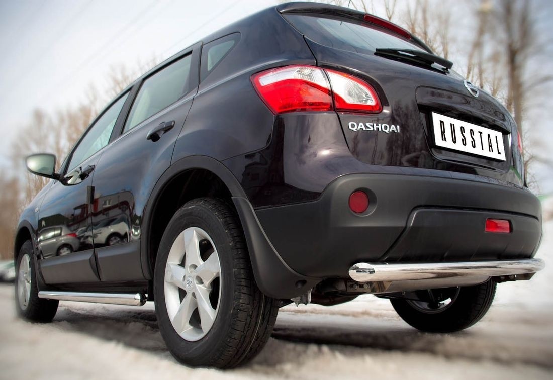 Руссталь QNZ-000773 защита заднего бампера d63 (дуга) на Nissan Qashqai 2010-2013