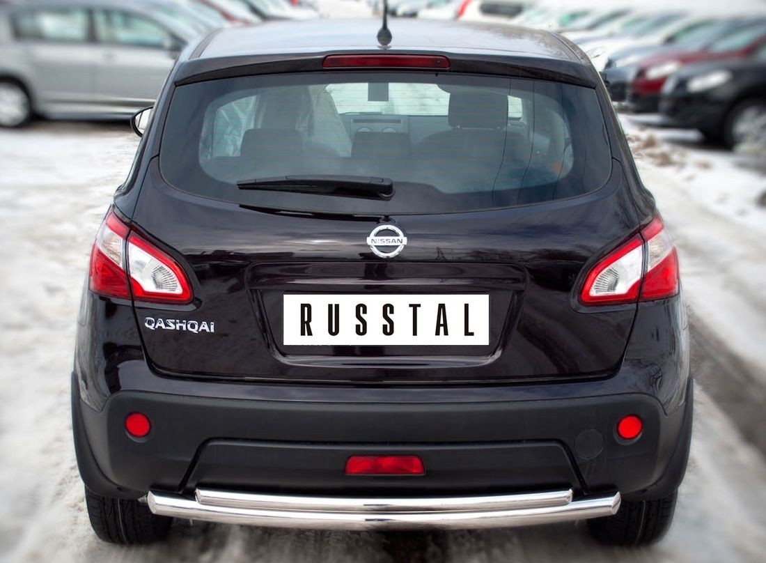 Руссталь QNZ-000774 защита заднего бампера d63/42 (дуга) на Nissan Qashqai 2010-2013