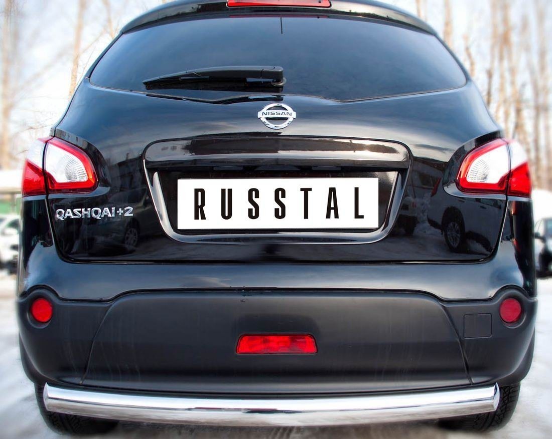 Руссталь QNZ-001779 защита заднего бампера d76 на Nissan Qashqai+2 2010-2013