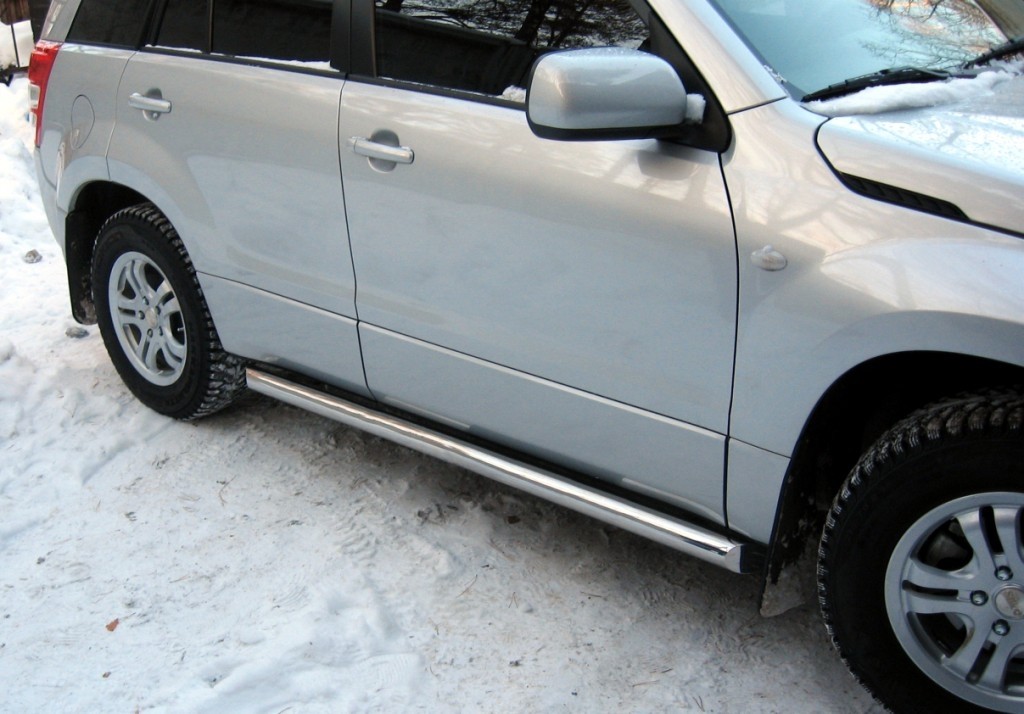 Руссталь R4T-0000501 пороги труба d76 (вариант 1) на Toyota RAV 4 2006-2009