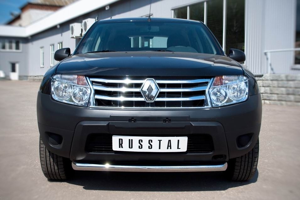 Руссталь RD2Z-000435 защита переднего бампера d63 (дуга) короткая на Renault Duster 4х2 2011-2014