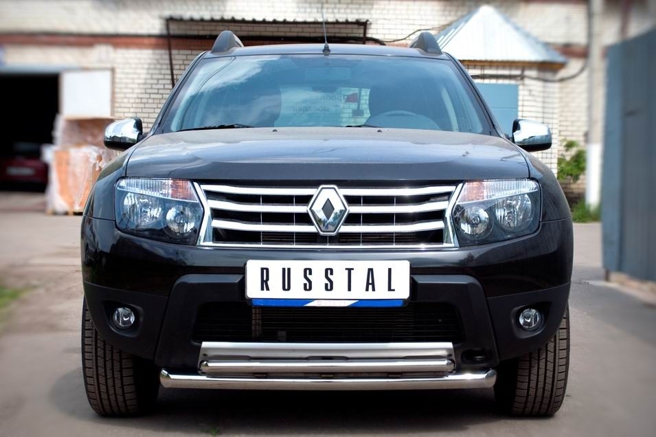 Руссталь RD4Z-000446 защита переднего бампера d63/42 (дуга) на Renault Duster 4x4 2011-2014