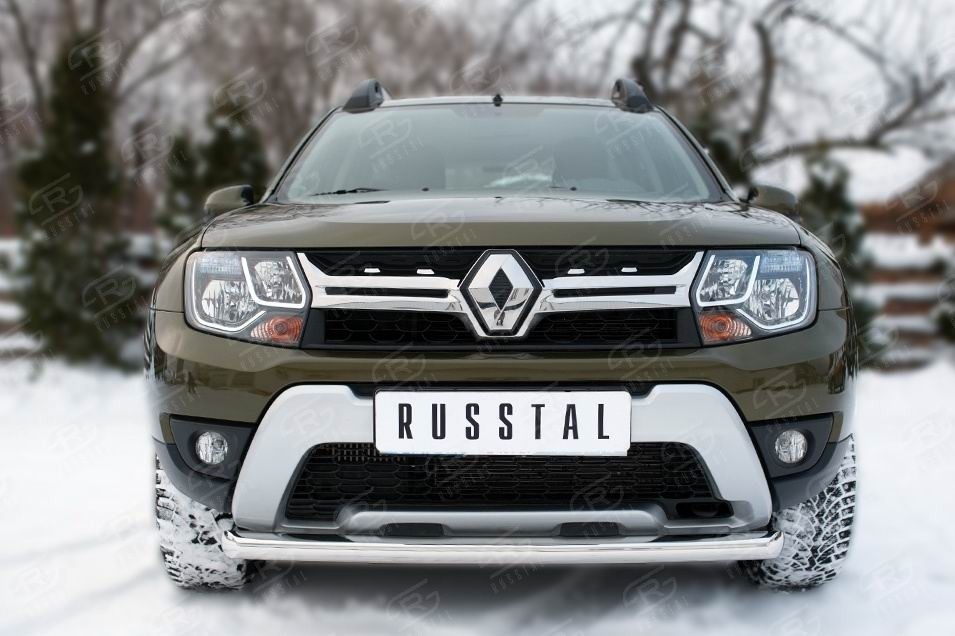 Руссталь RDZ-002175 защита переднего бампера d63 (дуга) на Renault Duster 2015-