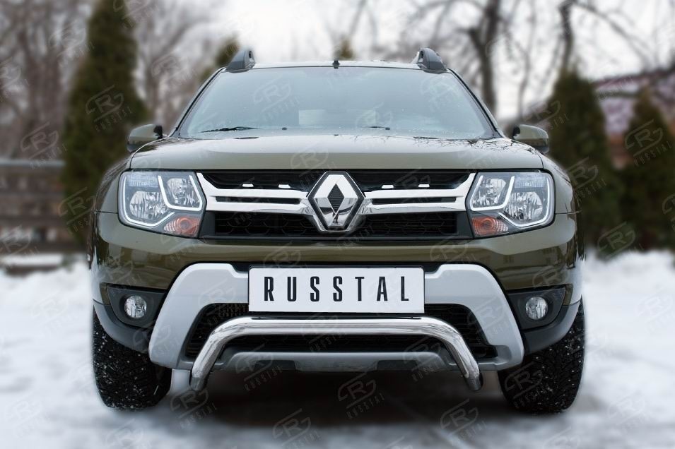 Руссталь RDZ-002176 защита переднего бампера d63 (волна) на Renault Duster 2015-