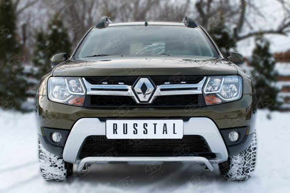 Руссталь RDZ-002178 защита переднего бампера d42 (волна) на Renault Duster 2015-