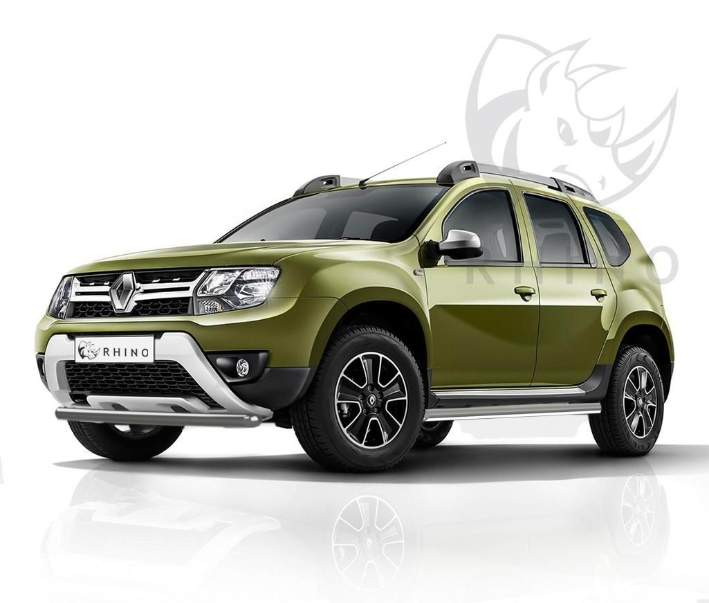 Руссталь RDZBR-002175SER защита переднего бампера d63 ч. сталь сер.(дуга) на Renault Duster 2015-