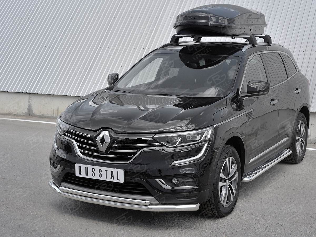 Руссталь RKZ-002970 защита переднего бампера d63 секции-d42 дуга на Renault Koleos 2017-