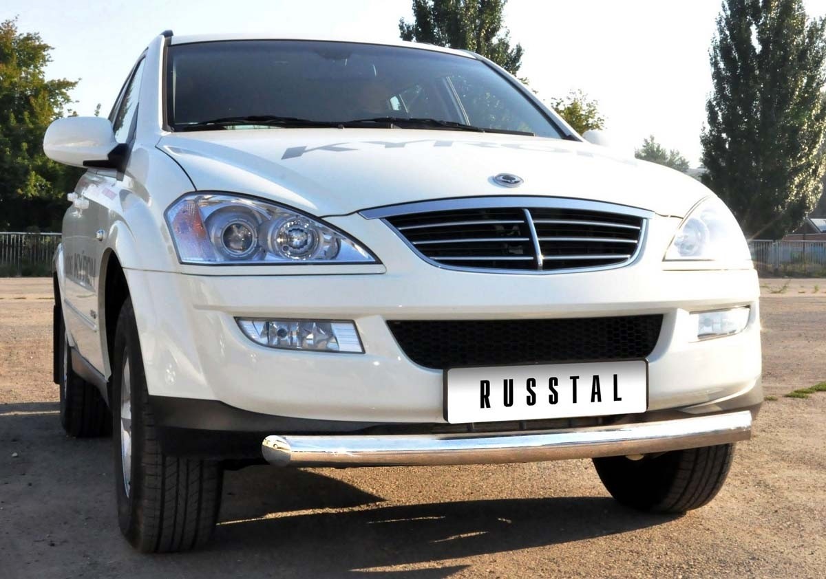 Руссталь SKZ-000290 защита переднего бампера d 63 (дуга) на SsangYong Kyron 2007-